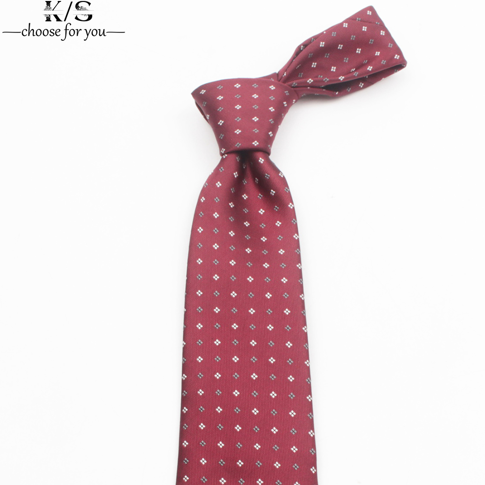 Men's Tie 8cm Stripe Dot Neckt - Men Formal Wear With Tie recension och pris
