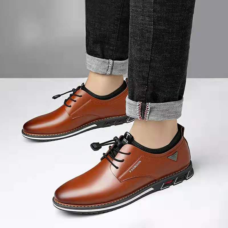 New Men Shoes Leather Cowhide  - Men Formal Wear With Sneakers recension och pris