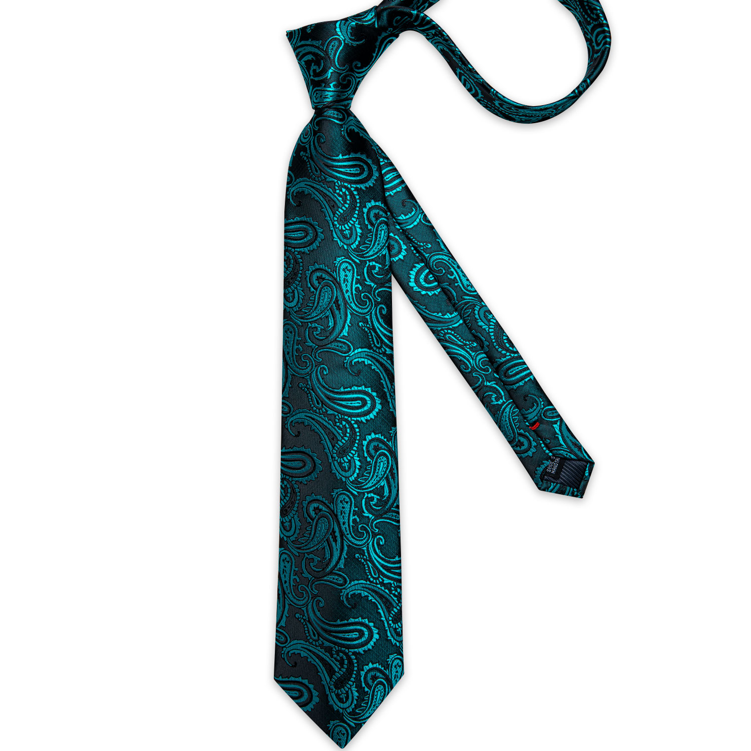 Jacquard Paisley Men Tie Set N - Cufflinks Silver Set recension och pris