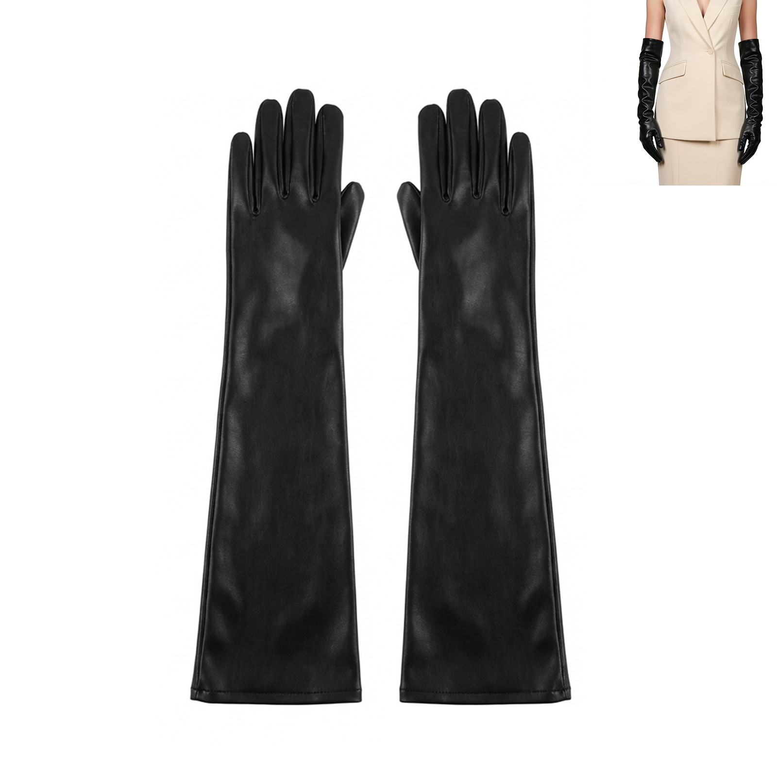 Evening Party Long Gloves Fing - Formal Glove Leather recension och pris