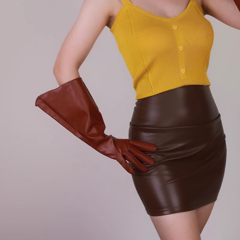 Women's Fashion PU Leather  Wi - Formal Glove Leather recension och pris
