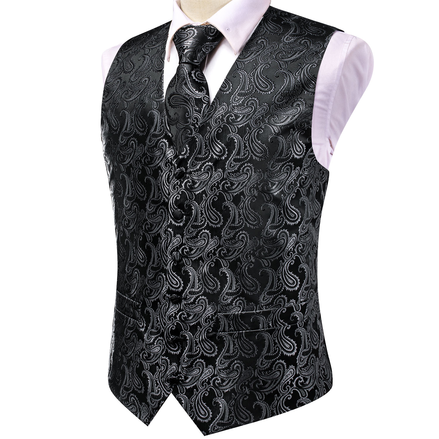 Solid Silver Subtle Paisley Ja - Cufflinks Silver Set recension och pris