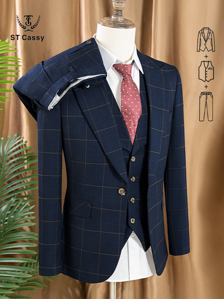 High Quality 3 Piece Checkered - Mens Formal recension och pris