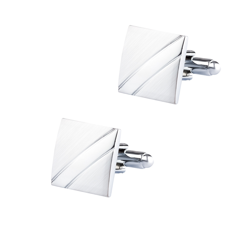A Set Men New Silver Square Br - Cufflinks Silver Set recension och pris