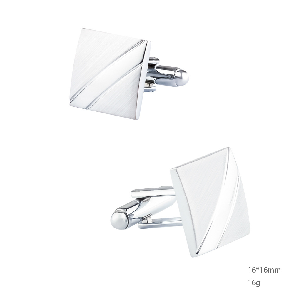 A Set Men New Silver Square Br - Cufflinks Silver Set recension och pris