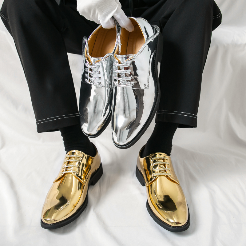 Men Fashionable Derby Shoes Ca - Men Formal Wear With Tie recension och pris