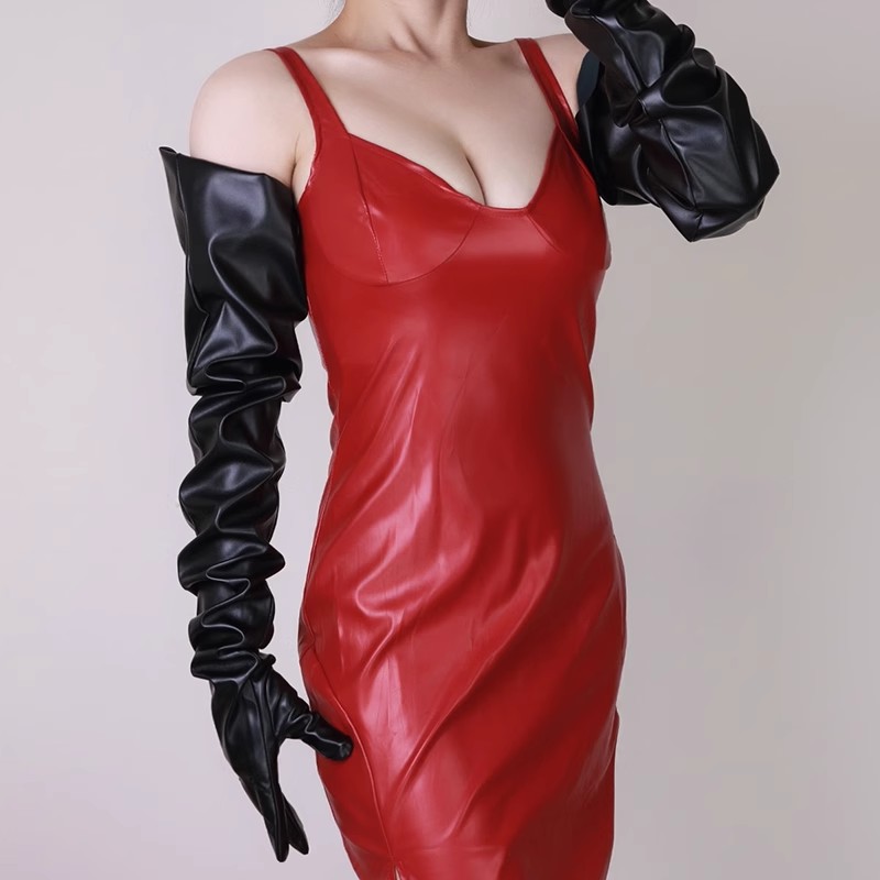 Women's Runway Fashion Black P - Formal Glove Leather recension och pris