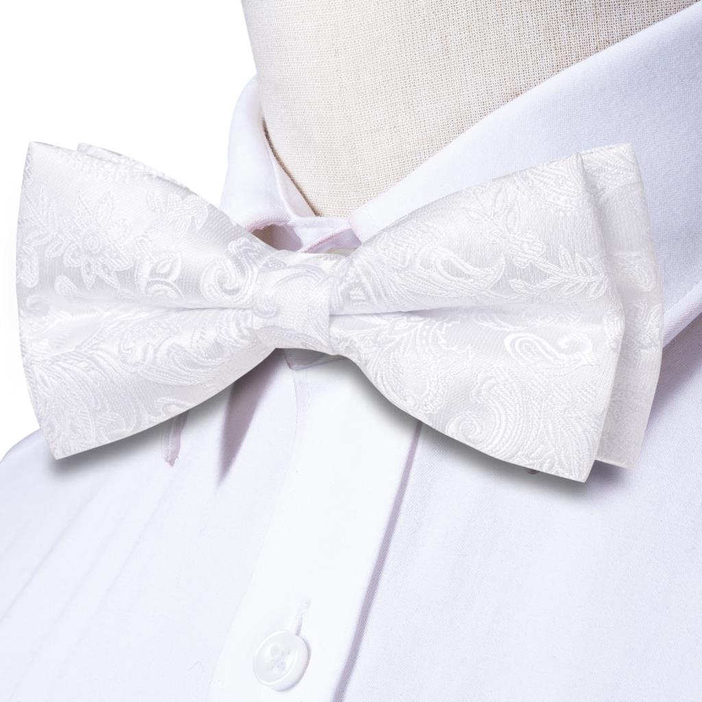 Hi-Tie Mens Bow Tie Hanky Cuff - Cufflinks Silver Set recension och pris