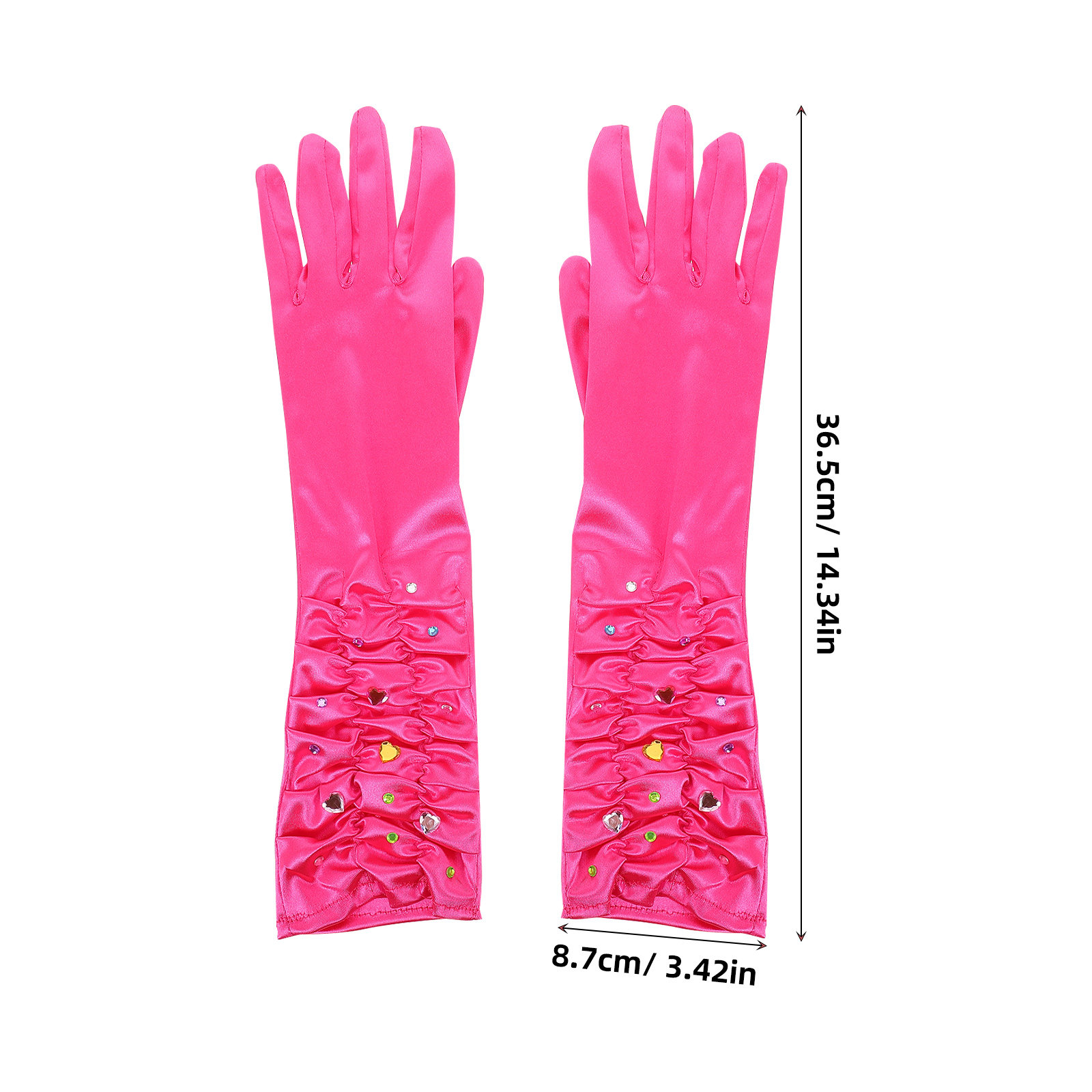 1Set Sparkly Princess Gloves K - Formal Glove Leather recension och pris