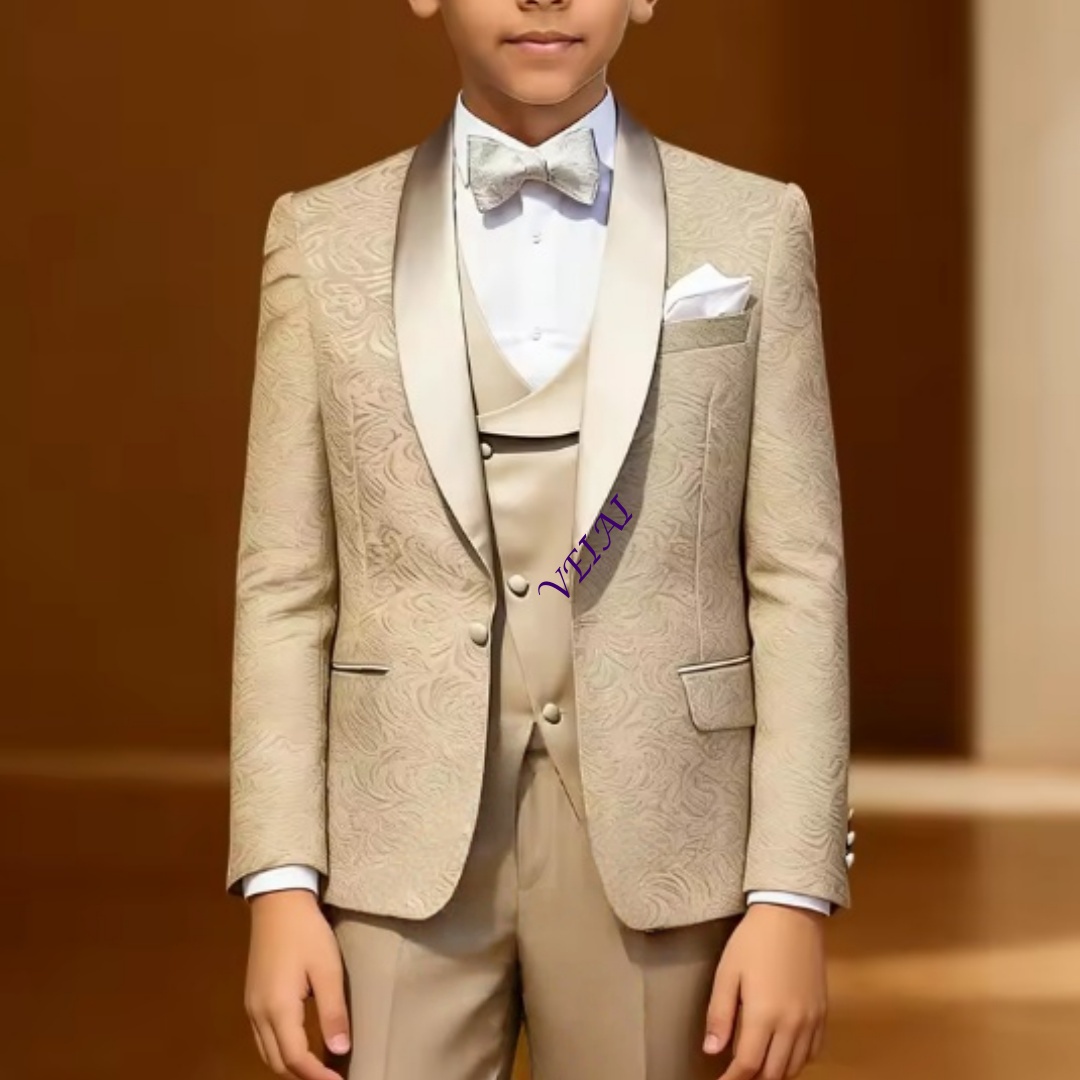 Boys' 3-Piece Formal Jacquard  - Mens Formal recension och pris