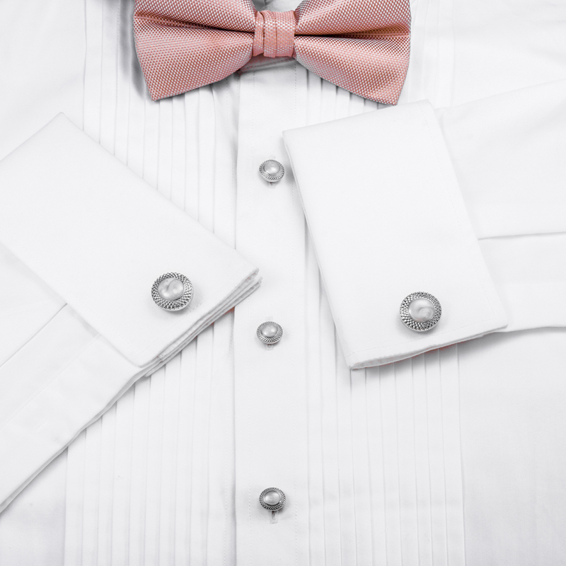 HAWSON Silver Plated Opal Shel - Cufflinks Silver Set recension och pris