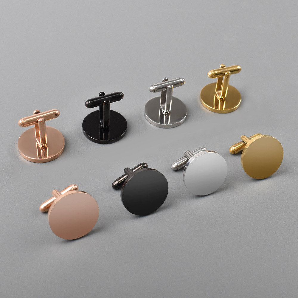 2Pcs/set Mens Fashion Metal Cu - Cufflinks Silver Set recension och pris