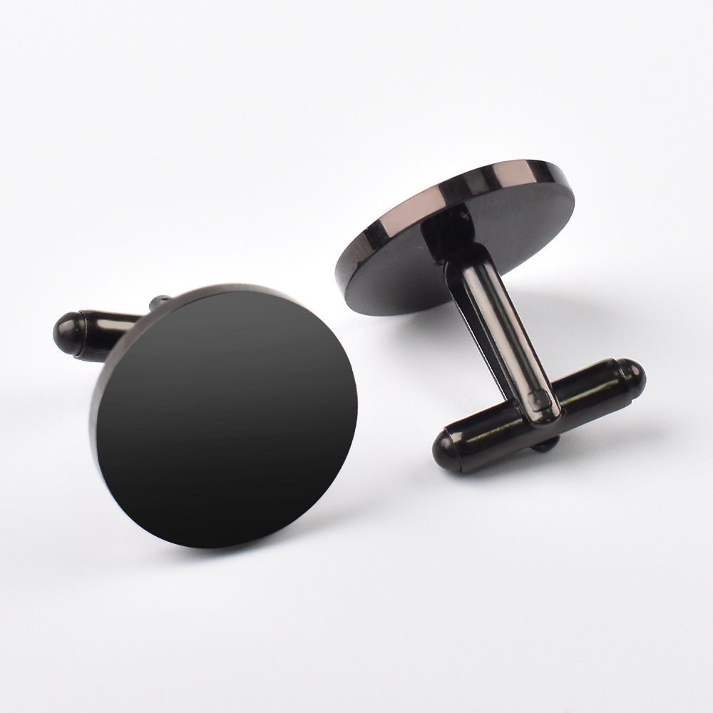 2Pcs/set Mens Fashion Metal Cu - Cufflinks Silver Set recension och pris