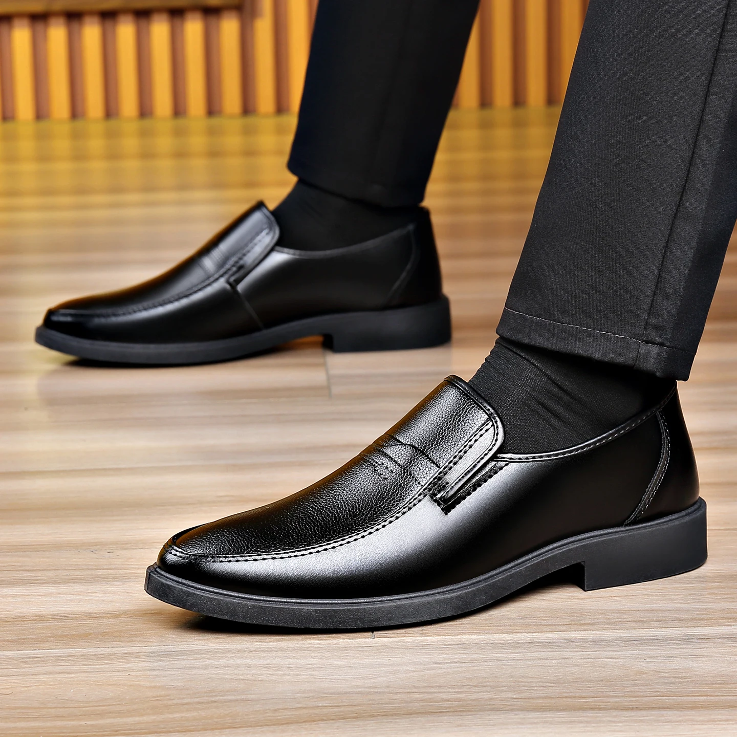 Men's Slip‑on Business Leather - Men'S Formal Office Wear Shoes recension och pris